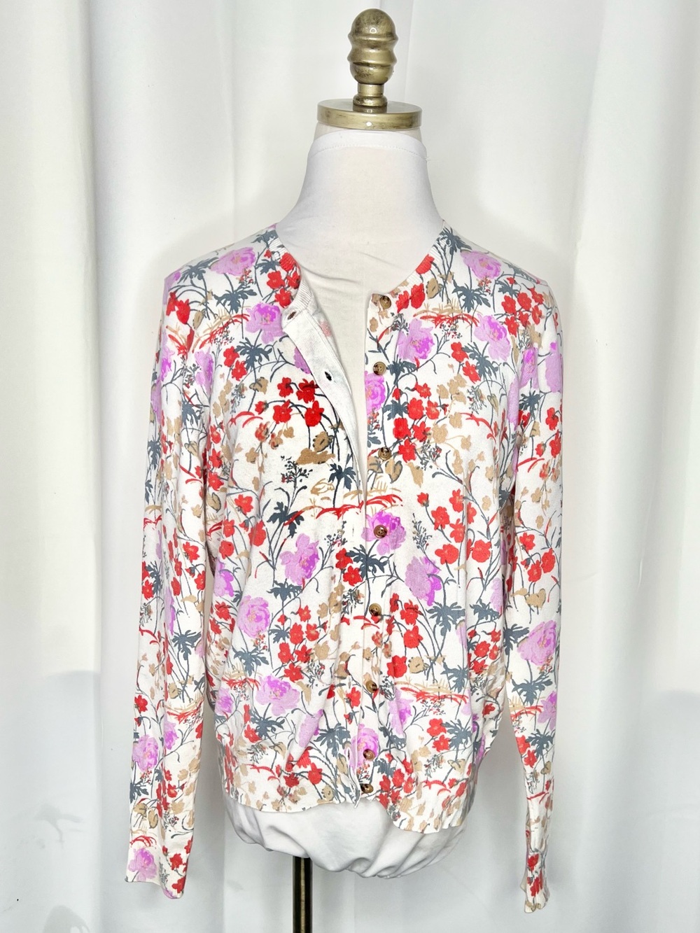 ANN TAYLOR 100% COTTON CARDIGAN 
SPRING 2022 COLLECTION LIGHTWEIGHT   BB